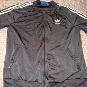 Adidas Black and Blue Track Jacket